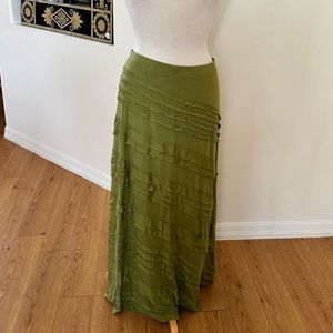 Soft Surroundings Green Maxi Skirt - Size XL